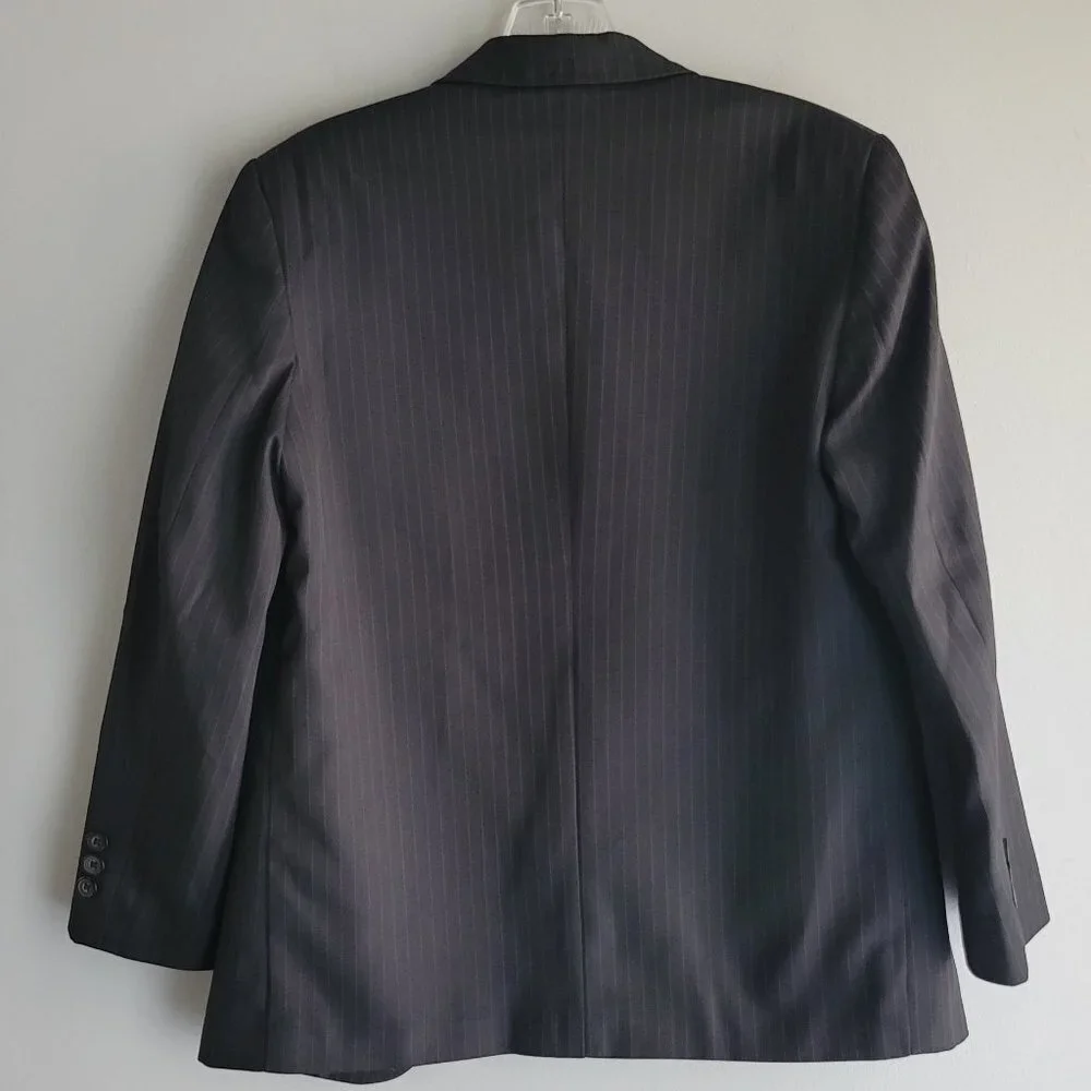 Dockers Pinstripe Youth Black Blazer Size 12 Reg
